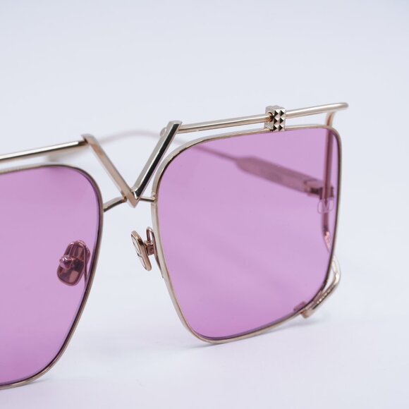 Valentino V-LIGHT VLS-116C Sunglasses White Gold Square  display picture 1